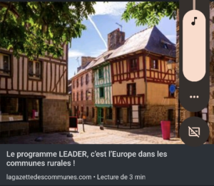 Article de Presse La Gazette des Communes »Le programme LEADER, c’est l’Europe dans les communes rurales ! »